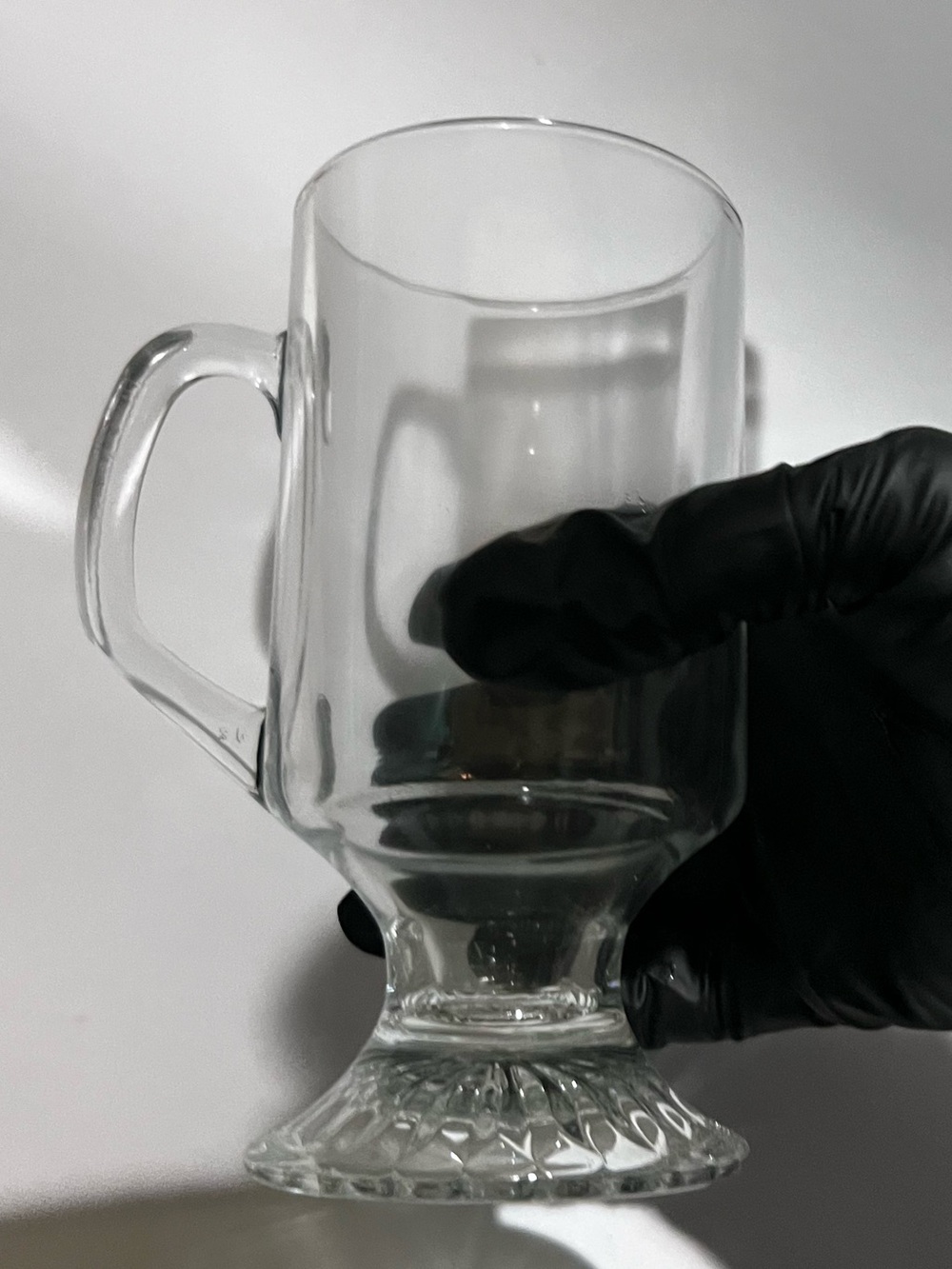 Vintage Luminarc Hot Drink Footed Glass Mug Set 4pc 10oz NIB USA 1994 - Picture 10 of 12